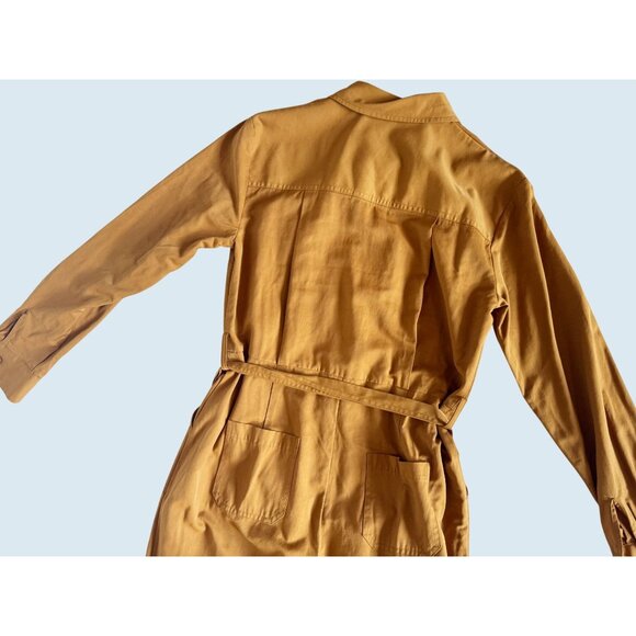 ELIZABETH AND JAMES Golden Yellow Utility Jumpsuit Boilersuit Sz S - Picture 6 of 8